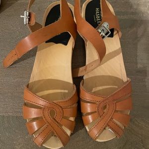 Hasbeens Swedish sandals wooden